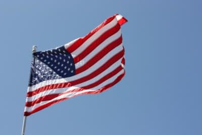 Just an ordinary picture of a completely inoffensive rendition of the American flag.